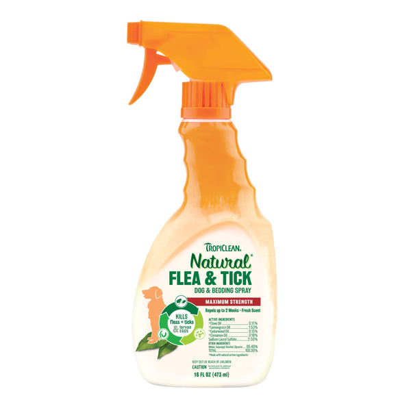 Spray Para Perros Pulgas y Garrapatas Tropiclean Natural 16oz