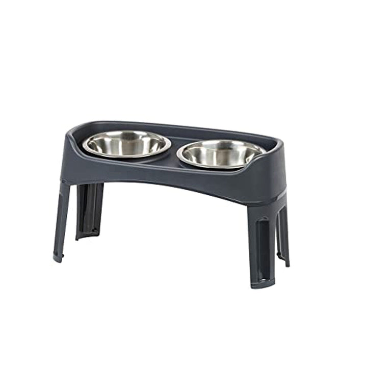 Comedero Doble Skybar - Negro - M | Accesorios | Marcapet