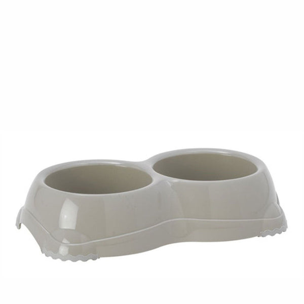 Comedero Doble Smarty 330 Ml Gris Claro | Accesorios | Marcapet