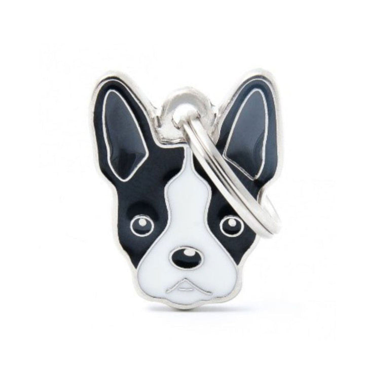 Placa ID My Family Boston Terrier | Accesorios Perros | Marcapet Colombia