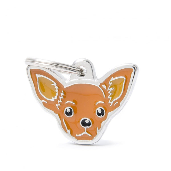 Placa ID My Family Chihuahua Marrón | Accesorios Perros | Marcapet Colombia
