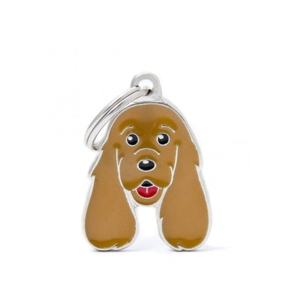 Placa ID My Family Cocker Spaniel Rojo | Accesorios Perros | Marcapet Colombia