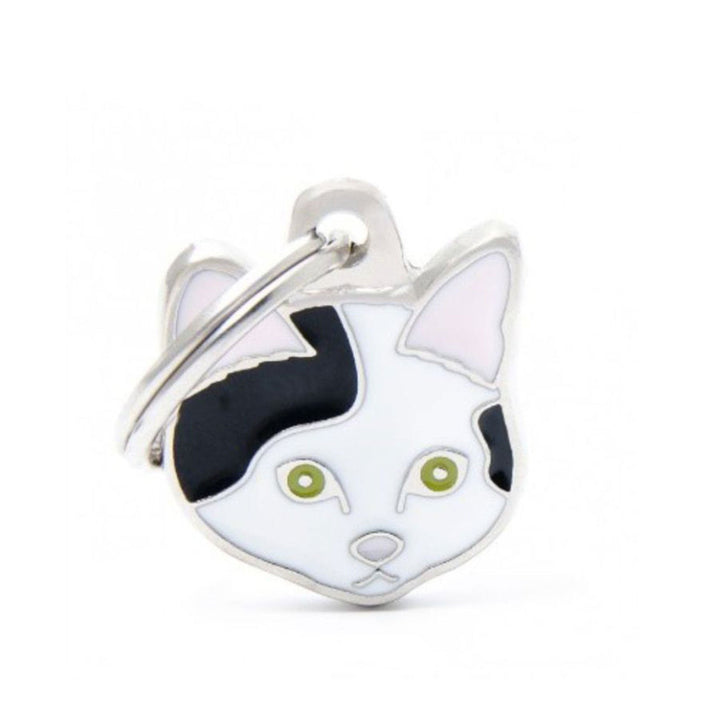 Placa ID My Family Gato Europeo Blanco Y Negro | Accesorios Gatos | Marcapet Colombia