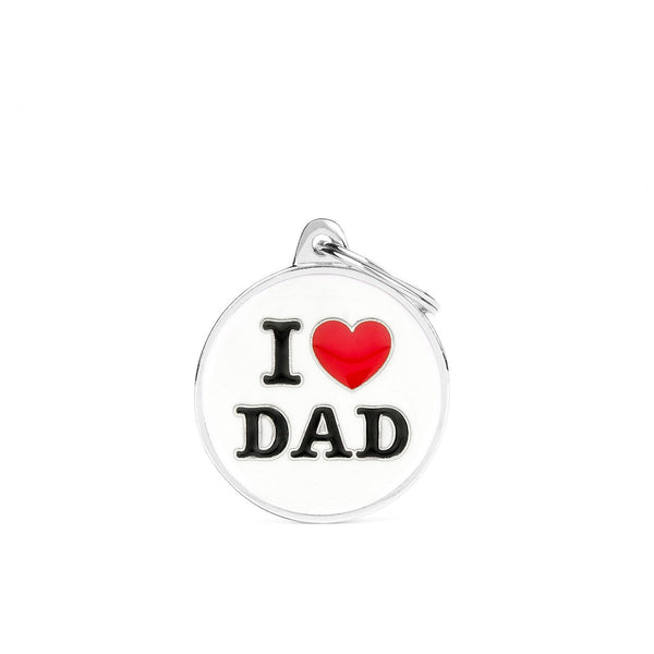 Placa ID My Family I Love Dad | Accesorios Perros y Gatos | Marcapet Colombia