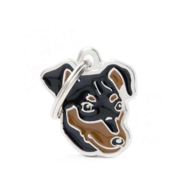 Placa ID My Family Pinscher Negro y Fuego | Accesorios Perros | Marcapet Colombia