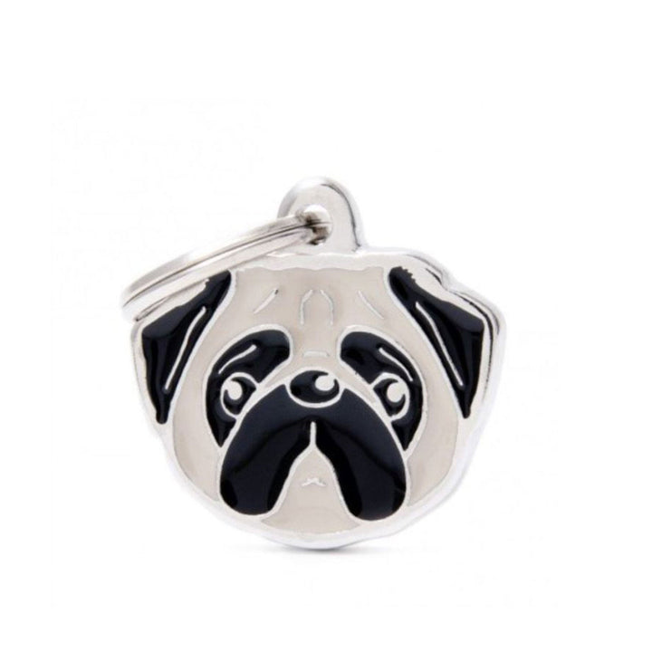 Placa ID My Family Pug Beige Y Negro s | Accesorios Perros | Marcapet Colombia