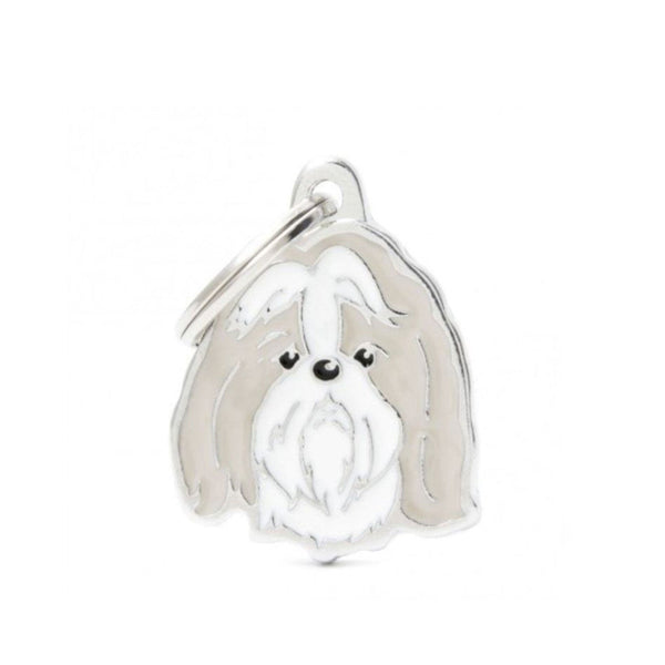 Placa ID My Family Shih Tzu Blanco y Oro | Accesorios Perros | Marcapet Colombia