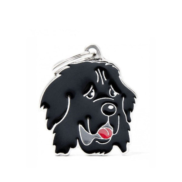 Placa ID My Family Terranova Negro | Accesorios Perros | Marcapet Colombia