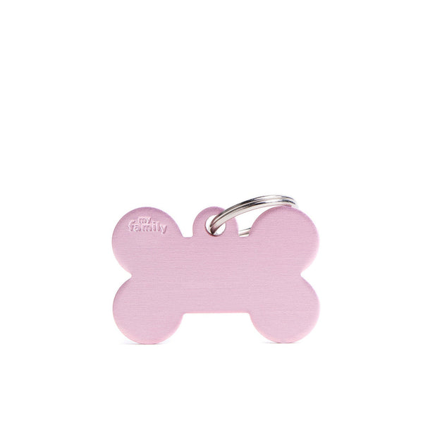 Placa ID My Family Hueso Grande Rosa | Accesorios Perros | Marcapet Colombia