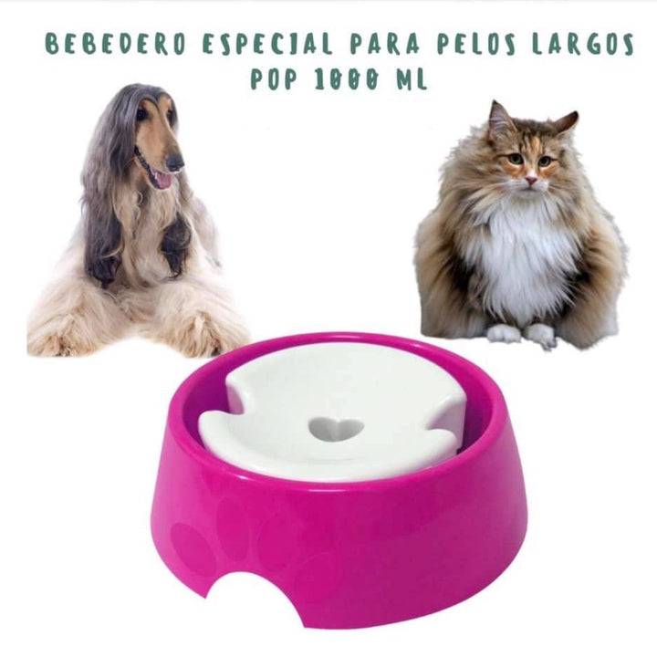 Bebedero Plast Perro Pelo Largo 1000ML Fucsia | Accesorios | Marcapet