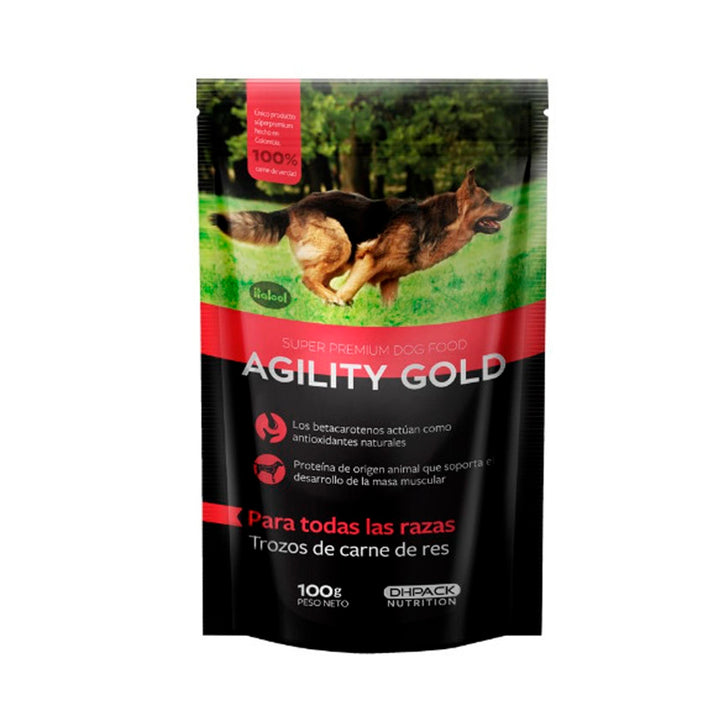 Alimento Húmedo para perro Agility Gold Adultos Pequeños Y Grandes Trozos De Carne De Res  |Marcapet
