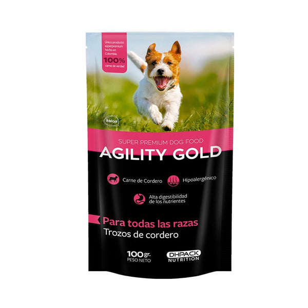 Alimento Húmedo para perro Agility Gold Adultos Pequeños Y Grandes Trozos De Cordero |Marcapet