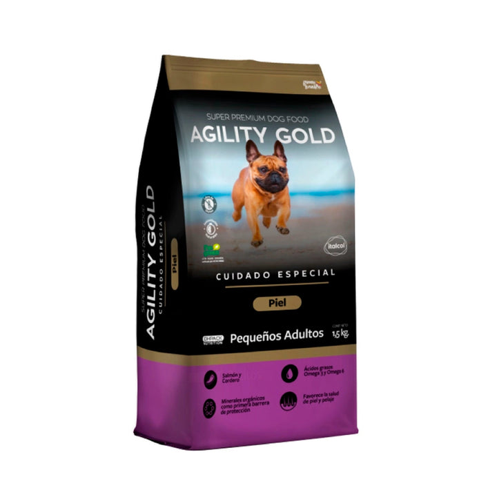 Alimento Para Perro Agility Gold Pequeños Adultos Cuidado Especial Piel  |Marcapet
