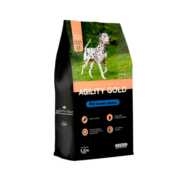 Alimento Para Perro Agility Gold Grandes Adultos Cuidado Especial Piel  |Marcapet