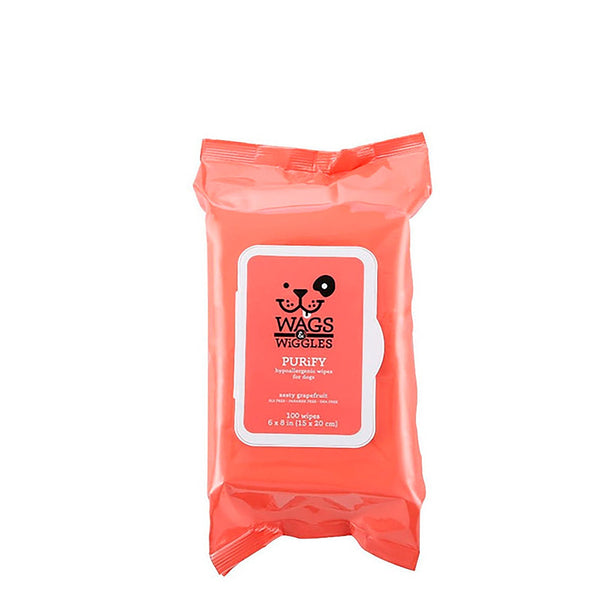 Pañitos Para Perros  Wags Wiggles Purify Pomelo  100 Uds | Cuidado e Higiene | Marcapet Colombia