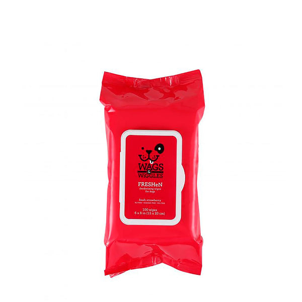Pañitos Para Perros  Wags Wiggles Fresa  100 Uds | Cuidado e Higiene | Marcapet Colombia