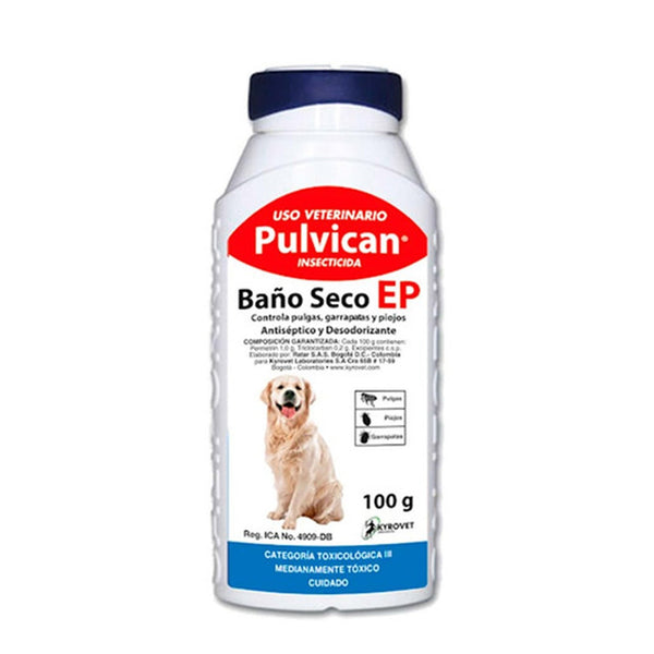 Baño Seco Pulvican 100g  | Cuidado e Higiene | Marcapet Colombia
