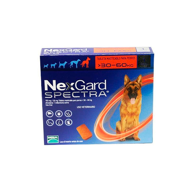Antiparasitario Perro  Nexgard Spectra Antipulgas Xl De 30 A 60kg|Medicamentos perros y gatos|Marcapet