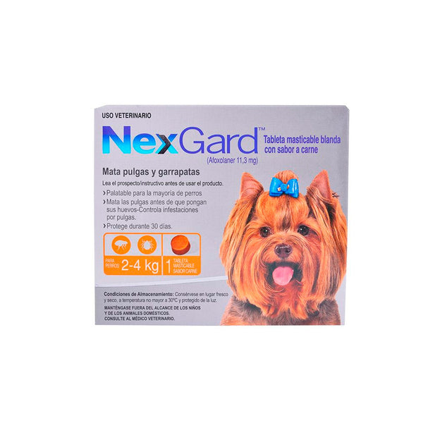 Antiparasitario Perro  Nexgard Para Perros S De  2 A 4 Kilos|Medicamentos perros y gatos|Marcapet