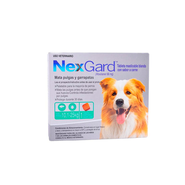 Antiparasitario Perro  Nexgard Para Perros L De 10,1 A 25 Kilos|Medicamentos perros y gatos|Marcapet