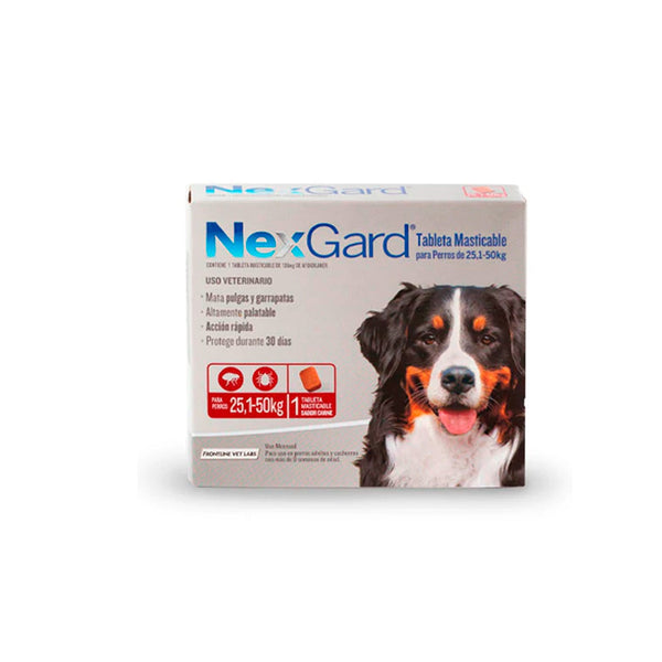 Antiparasitario Perro  Nexgard Para Perros Xl De 25,1 A 50 Kilos|Medicamentos perros y gatos|Marcapet