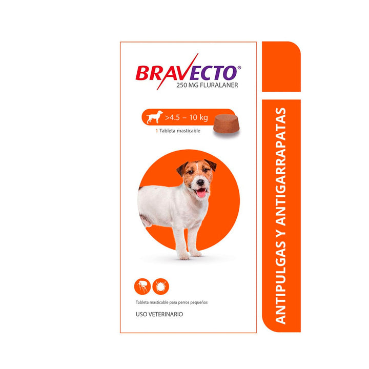 Antiparasitario Perro Bravecto 4.5 A 10kl|Medicamentos perros y gatos|Marcapet