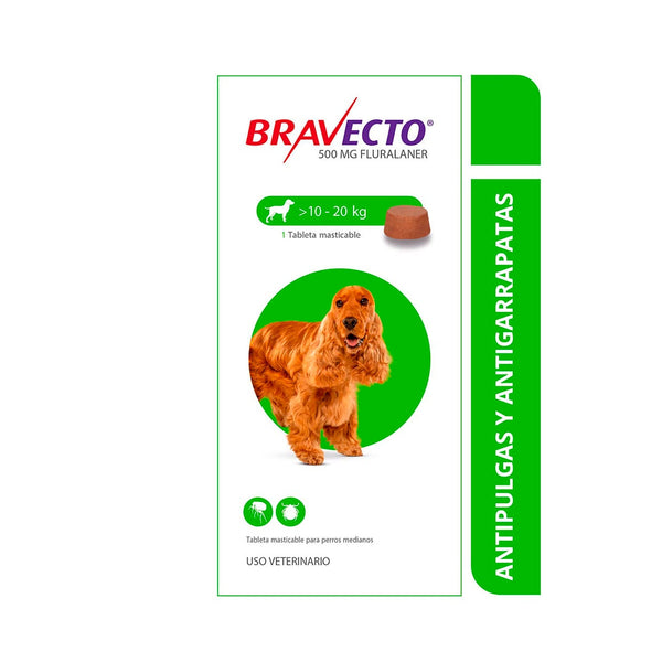 Antiparasitario Perro Bravecto 10 A 20kl|Medicamentos perros y gatos|Marcapet