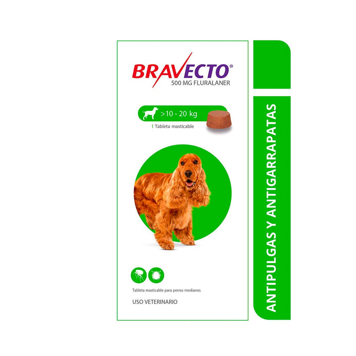 Antiparasitario Perro Bravecto 10 A 20kl|Medicamentos perros y gatos|Marcapet