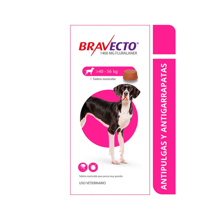 Antiparasitario Perro Bravecto 40 A 56kl|Medicamentos perros y gatos|Marcapet