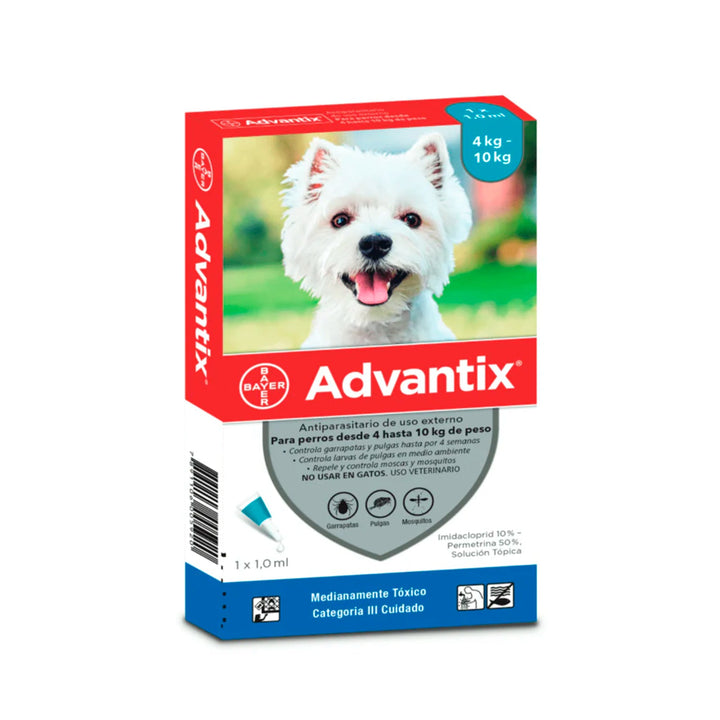 Antiparasitario  Perro Advantix   4 kg - 10 kg |Medicamentos perros y gatos|Marcapet