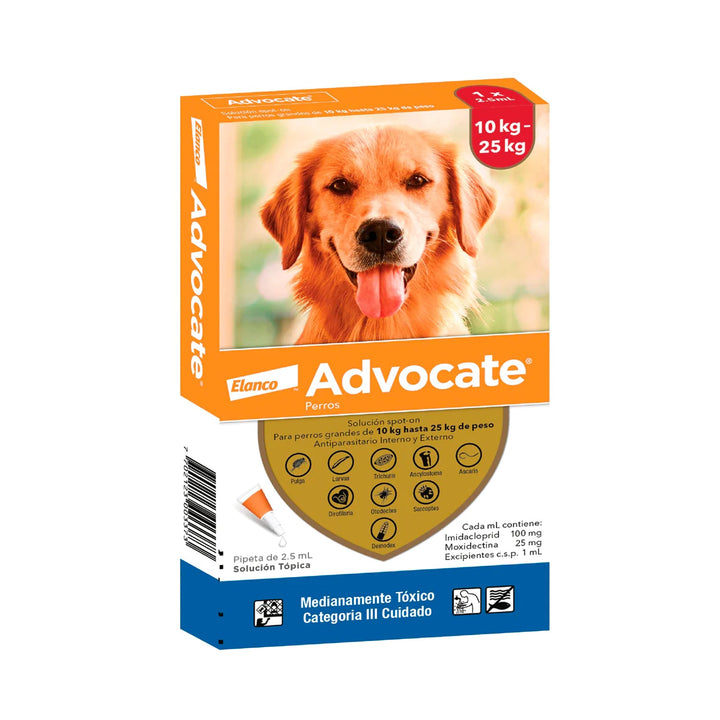Antiparasitario Advocate Para Perro 10 a 25 Kg 2.5 ml |Medicamentos perros y gatos|Marcapet