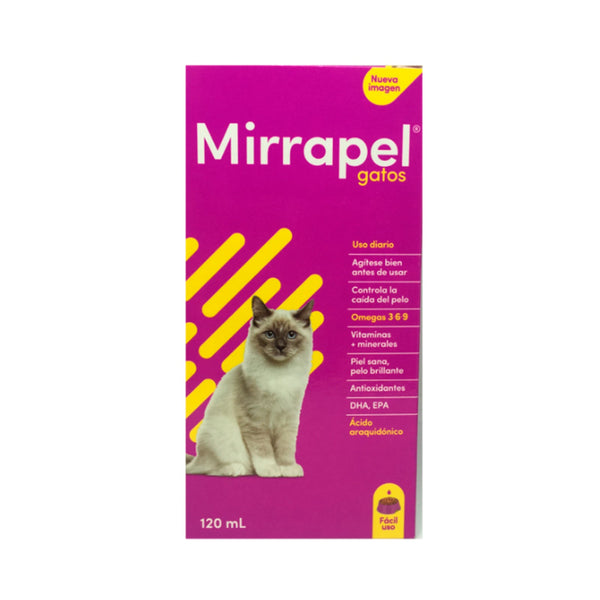 Suplemento Alimenticio Mirrapel Suspensión Para Gatos x 120mL  |Medicamentos perros y gatos|Marcapet