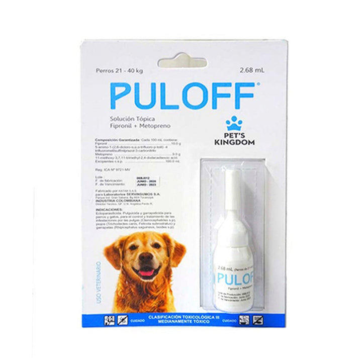 Antiparasitario Puloff Para Perro 21-40Kg|Medicamentos perros y gatos|Marcapet